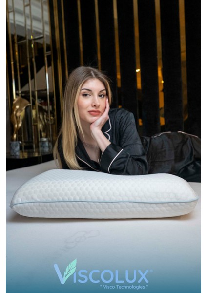 Oval Sabun Ortopedik Visco Yastık - Omurga Ağrısı Boyun Düzleşmesi Önleyici 60X40X15 Mavi fırsatları