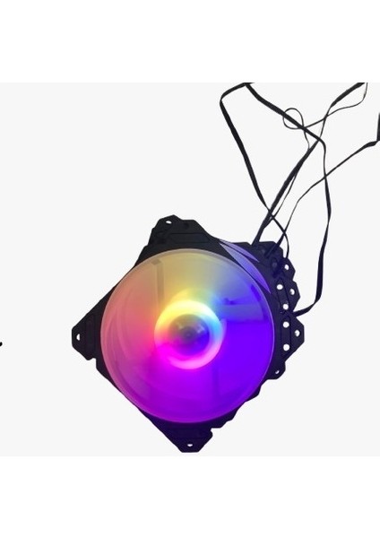 Middle 4X120MM Kumandasız Rgb Işıklı Sessiz Kasa Fanı