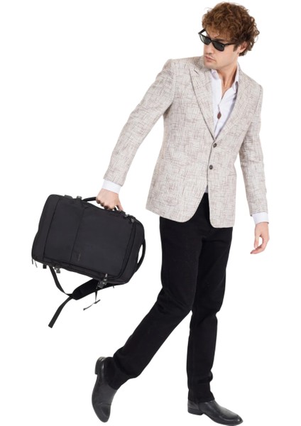 Sırt Çantası Laptop Bölmeli 15.6 Inç Tam Körüklü USB Siyah