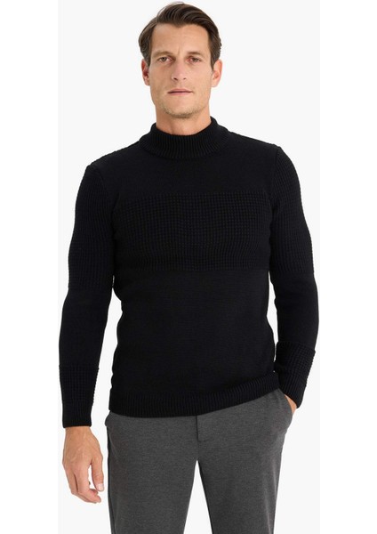 Standart Fit Yarım Balıkçı Yaka Triko Kazak E6991AX24WN