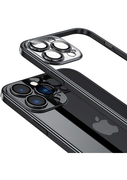 Apple iPhone 13 Pro Max Kılıf Sert Pc Renkli Çerçeveli Joec Riksos Kapak-Mavi fırsatları