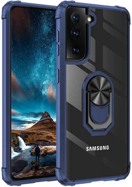 Galaxy S21 Plus Kılıf Joec Mola Kapak-Lacivert