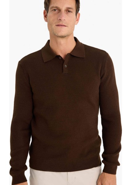 Standart Fit Polo Yaka Triko Kazak D3589AX24WN modelleri