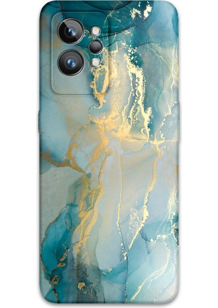 Realme Gt 2 Pro Uyumlu Mermer Desenli Telefon Kılıfı + Ekran Koruyucu - 5814