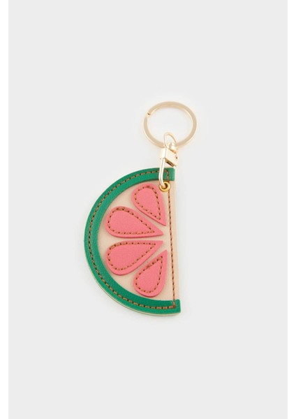 Kadın Pembe Limon Motifli Charm Anahtarlık E6643AXNS