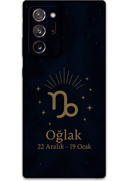 Galaxy Note 20 Ultra Uyumlu Oğlak Burcu Desenli Telefon Kılıfı + Ekran Koruyucu - 5777
