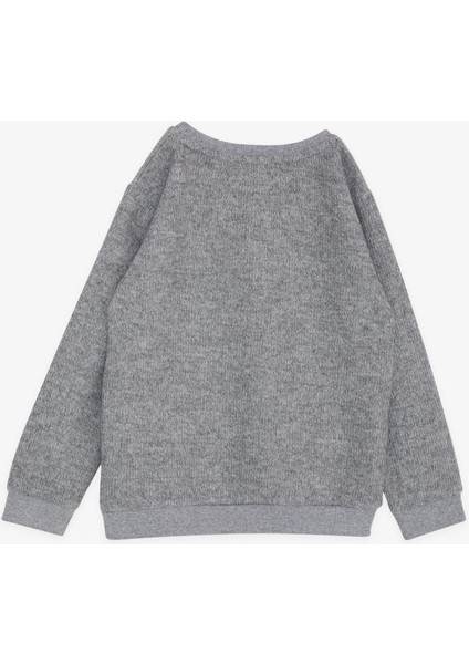 Girls & Boys Erkek Çocuk Sweatshirt Basic 2-5 Yaş, Gri Melanj fırsatları