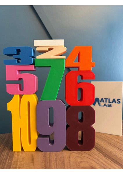 Montessori Sayı Blokları Eğitici Oyuncak Seti – 3D Baskı Çocuk Oyuncakları