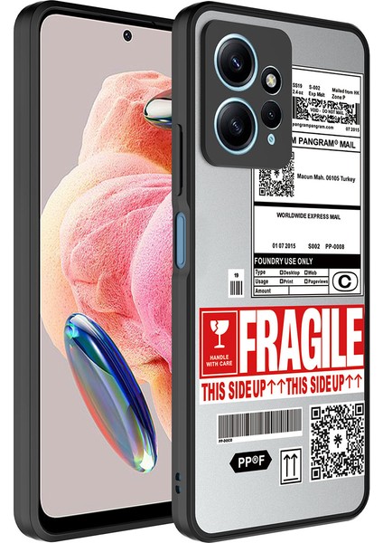 Xiaomi Redmi Note 12 4g Kılıf Aynalı Desenli Kamera Korumalı Parlak Joec Mirror Kapak-Fragile