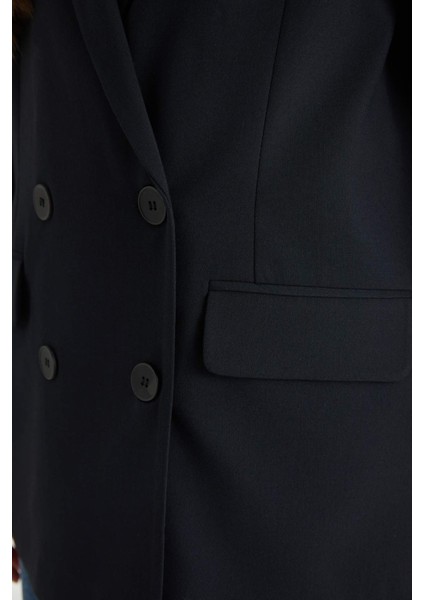 Oversize Geniş Kalıp Basic Düz Blazer Ceket C2575AX25SP