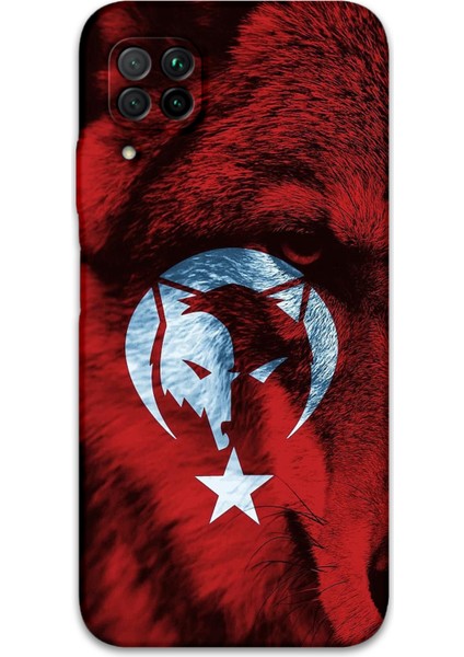 Huawei P40 Lite Uyumlu Türk Bayrağı Desenli Telefon Kılıfı + Ekran Koruyucu - 5856