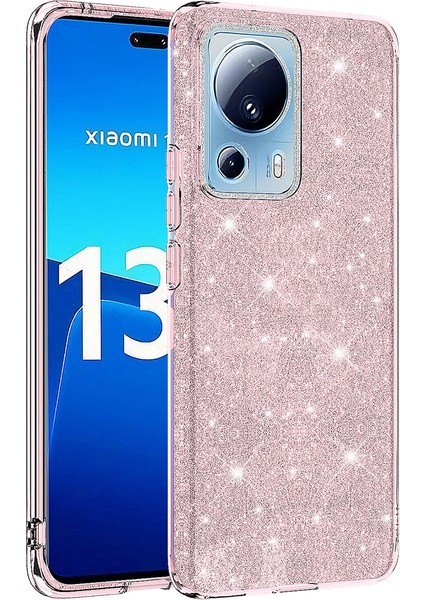 Xiaomi Mi 13 Lite Kılıf Joec Shining Silikon-Pembe