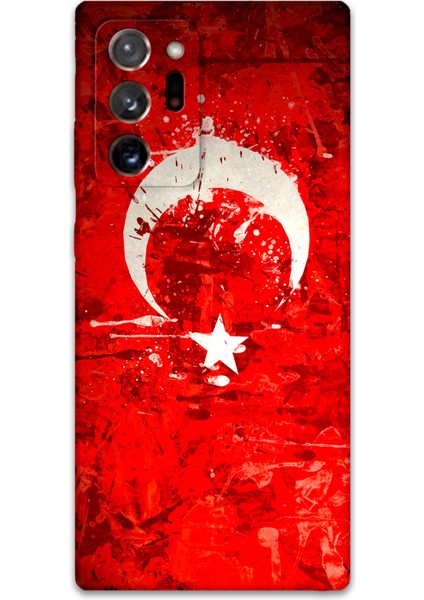 Galaxy Note 20 Ultra Uyumlu Türk Bayrağı Desenli Telefon Kılıfı + Ekran Koruyucu - 5847