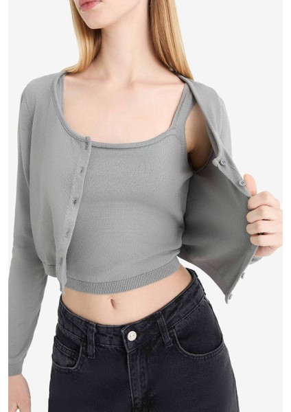 Coool Slim Fit Dar Kesim Bisiklet Yaka Triko Kazak E7513AX25SP fırsatları