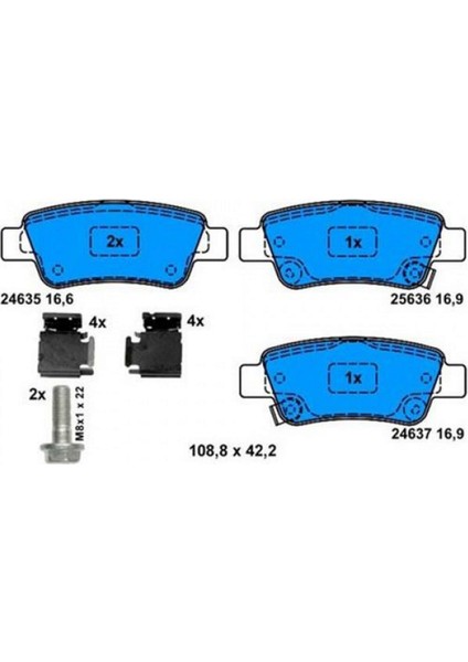 Arka Balata Honda Crv Iii 2.0 I-Vtec 2.2 I-Ctdi 2.0 Idtec 01/2007 2.4 Ivtec 09 0986TB3014 Dpmah