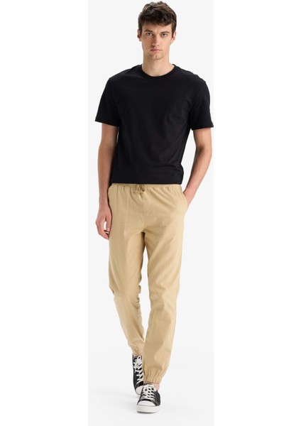 %100 Pamuk Kargo Jogger Pantolon Üç Cepli E0834AX25SM