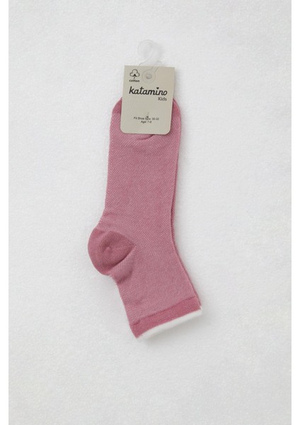 Kız Çocuk Soket Çorap Basic 7-16 Yaş, Gülkurusu fiyatları