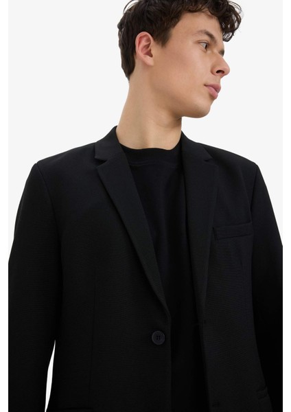 Slim Fit Dar Kesim Yarım Astar Blazer Ceket E3447AX25SM fırsatları