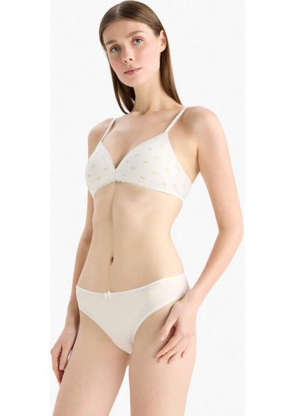 Baskılı Dantel Detaylı First Bra-Fall in Love E7043AX25SM