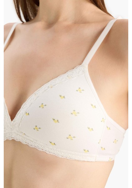 Baskılı Dantel Detaylı First Bra-Fall in Love E7043AX25SM