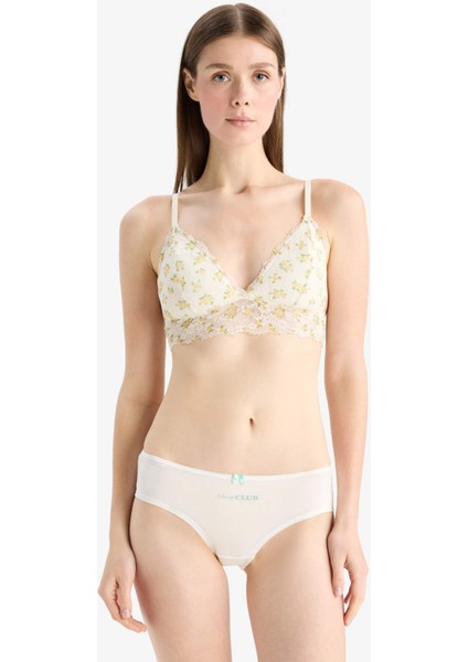 Baskılı Pedli Dantel Bralet-Fall in Love E6986AX25SP fiyatları