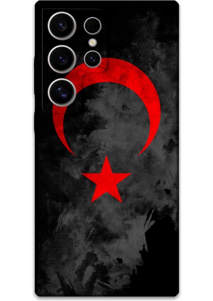 Galaxy S25 Ultra Uyumlu Türk Bayrağı Desenli Telefon Kılıfı + Ekran Koruyucu - 5852