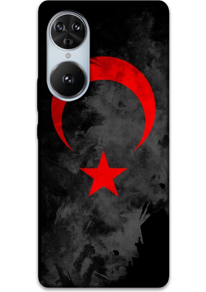 Reeder S19 Max Pro S Edge Uyumlu Türk Bayrağı Desenli Telefon Kılıfı + Ekran Koruyucu - 5852