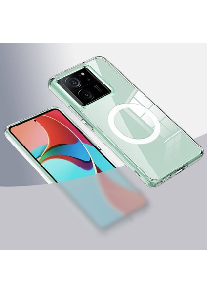 Xiaomi Mi 13T Kılıf Sert Pc Arka Yüzey Wireless Şarj Özellikli Joec Flet Magsafe Kapak-Renksiz fiyatları