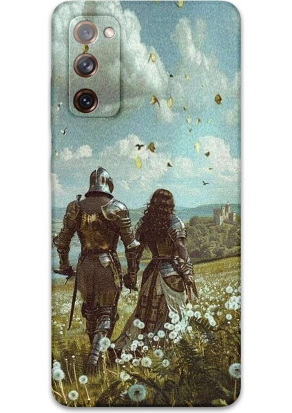Galaxy Note 20 Uyumlu Retro Desenli Telefon Kılıfı + Ekran Koruyucu - 5843