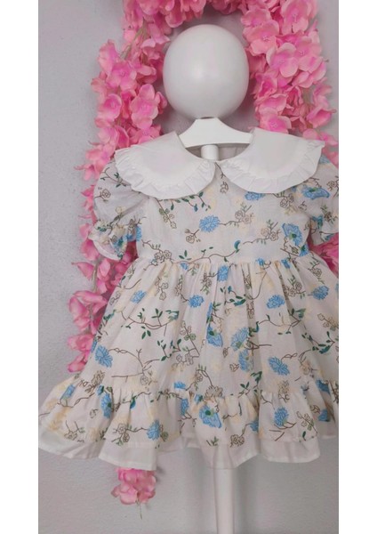 Vintage Manolya Kız Çocuk Elbise