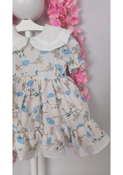 Vintage Manolya Kız Çocuk Elbise
