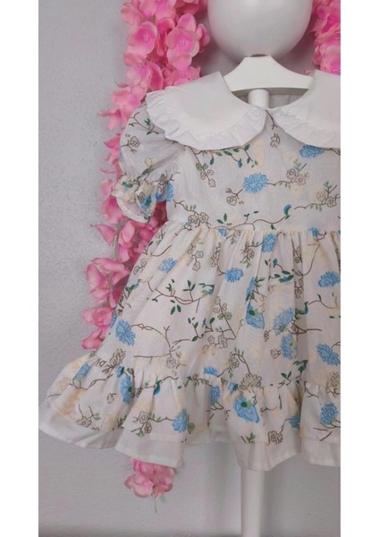 Vintage Manolya Kız Çocuk Elbise