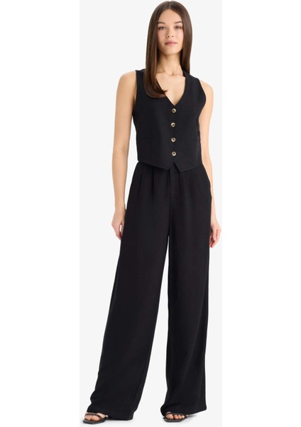 V Yaka Keten Karışımlı Blazer Yelek E6209AX25SP fiyatları