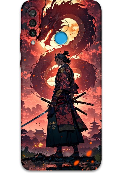 Huawei P30 Lite Uyumlu Anime Desenli Telefon Kılıfı + Ekran Koruyucu - 5751