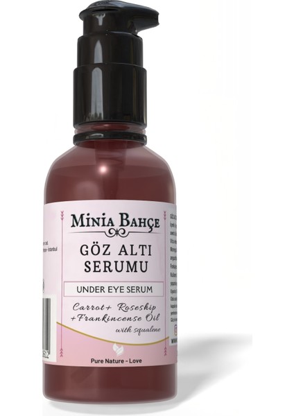 Göz Çevresi Bakım Serumu, %100 Saf ve Doğal, 30ML