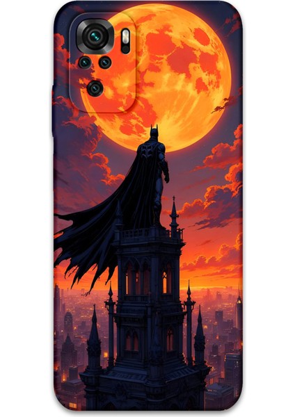 Xiaomi Redmi Note 10S Uyumlu Batman Desenli Telefon Kılıfı + Ekran Koruyucu - 5829