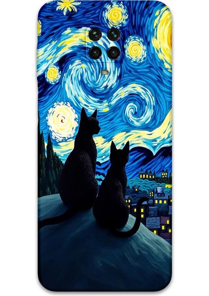 Xiaomi Redmi Note 9s Uyumlu Kedi Desenli Telefon Kılıfı + Ekran Koruyucu - 5782