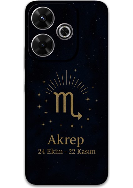 Xiaomi Redmi 13 Uyumlu Akrep Burcu Desenli Telefon Kılıfı + Ekran Koruyucu - 5775