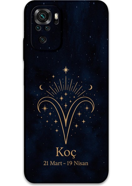 Xiaomi Redmi Note 10S Uyumlu Koç Burcu Desenli Telefon Kılıfı + Ekran Koruyucu - 5768