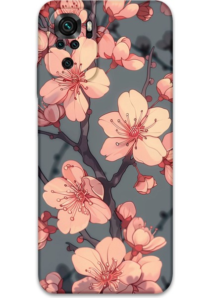 Xiaomi Redmi Note 10S Uyumlu Çiçek Desenli Telefon Kılıfı + Ekran Koruyucu - 5801
