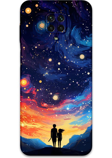 Xiaomi Redmi Note 9s Uyumlu Uzay Desenli Telefon Kılıfı + Ekran Koruyucu - 5863