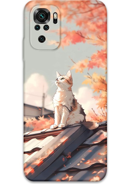 Xiaomi Redmi Note 10S Uyumlu Kedi Desenli Telefon Kılıfı + Ekran Koruyucu - 5784