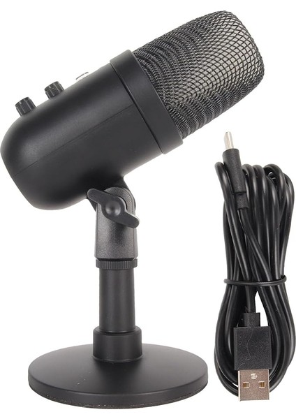 Profesyonel Kardioid Rgb Işık Oyuncu Stüdyo Kayıt Kablolu Podcast Mikrofonu USB Mikrofon
