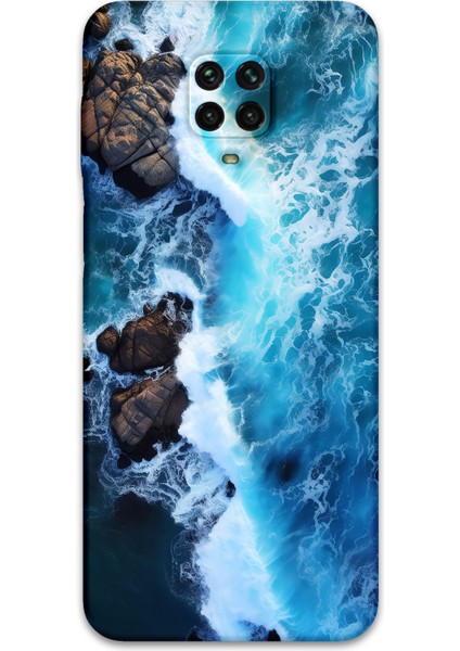 Xiaomi Redmi Note 9s Uyumlu Mermer Desenli Telefon Kılıfı + Ekran Koruyucu - 5810