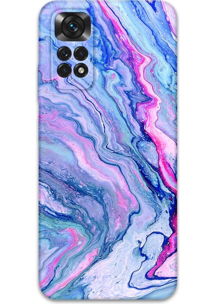 Xiaomi Redmi Note 11S Uyumlu Mermer Desenli Telefon Kılıfı + Ekran Koruyucu - 5816