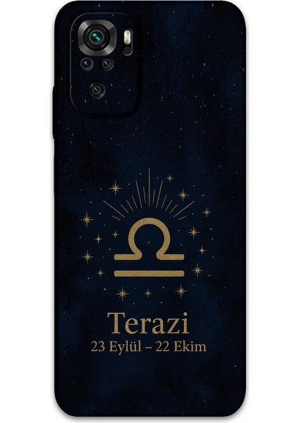 Xiaomi Redmi Note 10S Uyumlu Terazi Burcu Desenli Telefon Kılıfı + Ekran Koruyucu - 5774