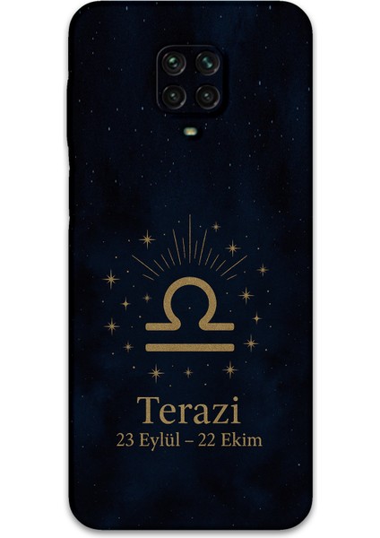 Xiaomi Redmi Note 9s Uyumlu Terazi Burcu Desenli Telefon Kılıfı + Ekran Koruyucu - 5774