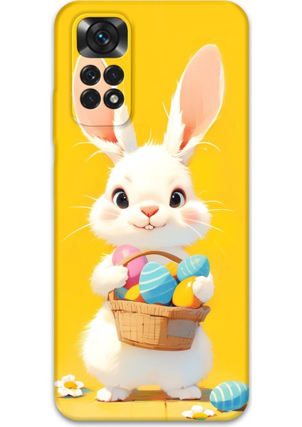 Xiaomi Redmi Note 11S Uyumlu Tavşan Desenli Telefon Kılıfı + Ekran Koruyucu - 5806