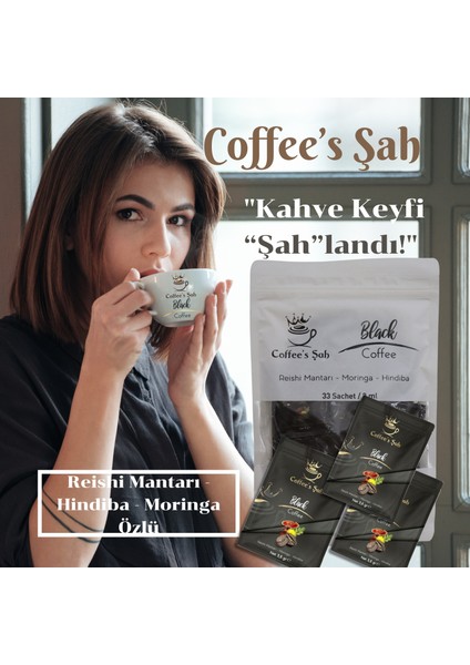 Coffee' Şah Reishi Mantarı, Hindiba ve Moringa Özlü Klasik Black Coffee