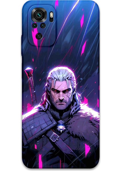 Xiaomi Redmi Note 10S Uyumlu Geralt Desenli Telefon Kılıfı + Ekran Koruyucu - 5826